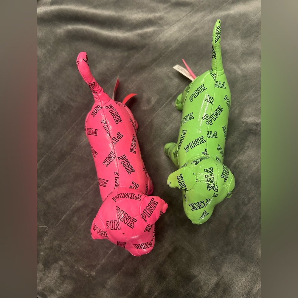 Victoria’s Secret pink plush dogs
